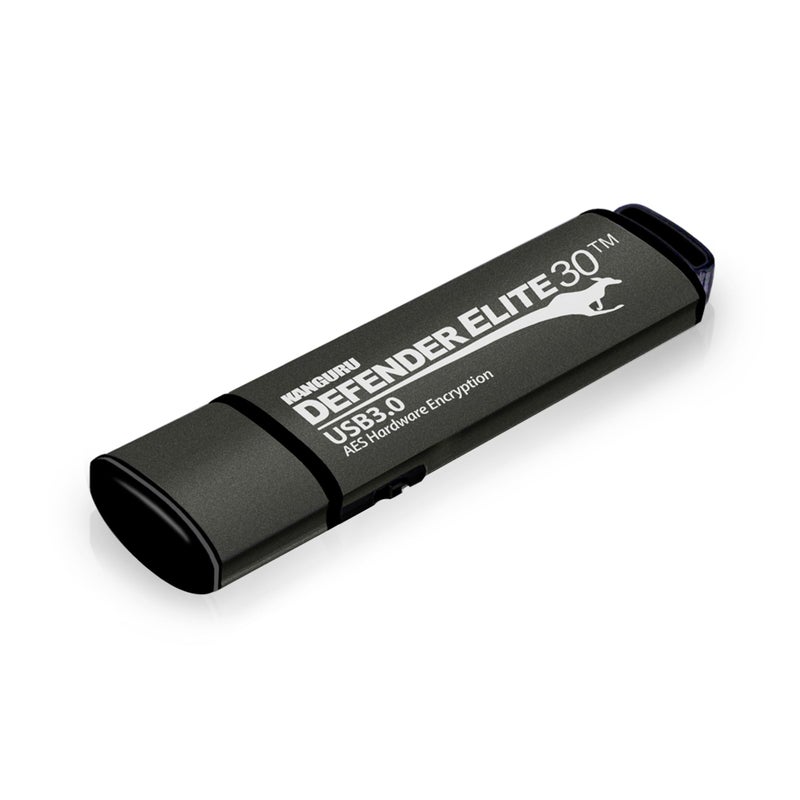 Kanguru Defender Elite30 â€“ 32 GB Hardware Encrypted Flash Drive - Physical Write Protect Switch â€“ SuperSpeed USB 3.0 - Image 1